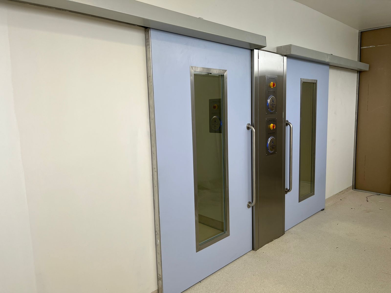 Puertas automáticas de acero inoxidable para quirófano